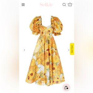 Selkie Sunflowers Tea Rose Dress
